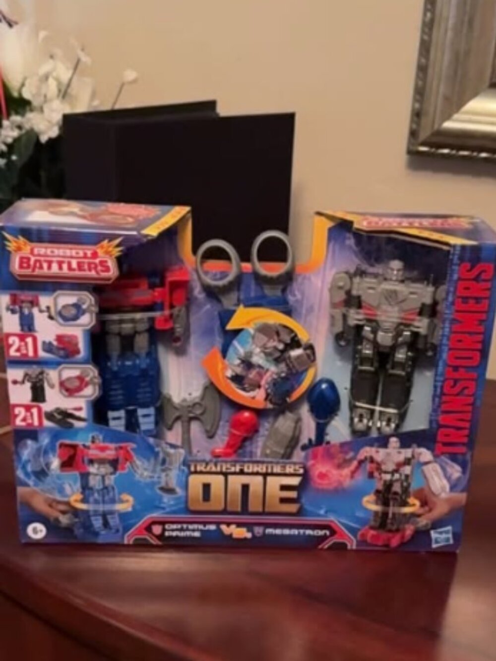 Transformers One Robot Battlers Optimus Prime vs Megatron action figures (new)